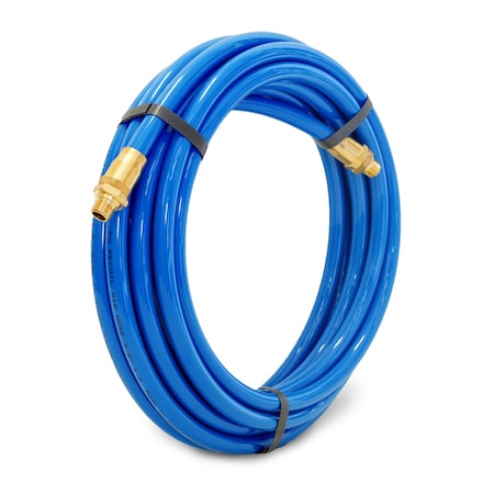 Steelman 25-Foot 3/8" ID Air Hose with Reusable 1/4" NPT Brass Fittings 50049-IND